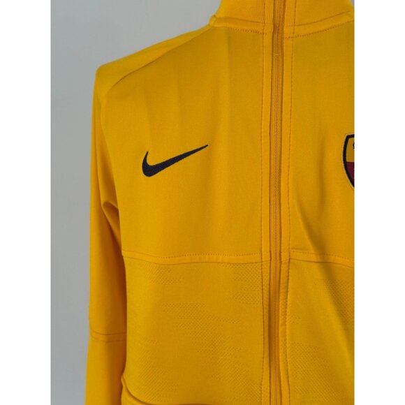 Nike Jacket Boys Size Large Yellow Logo Full Zip Italia Roma Soccer Futbol Youth - Picture 7 of 13
